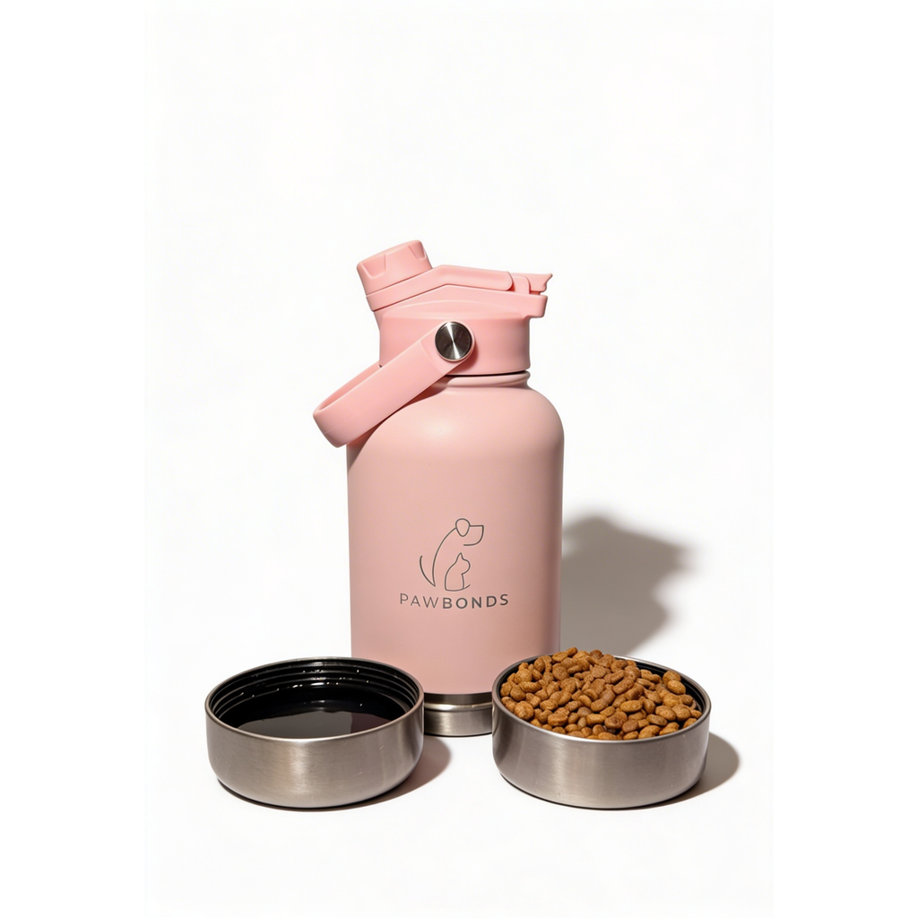 Botella Pawbonds Duo 1L Rosada