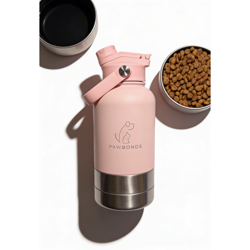 Botella Pawbonds Duo 1L Rosada