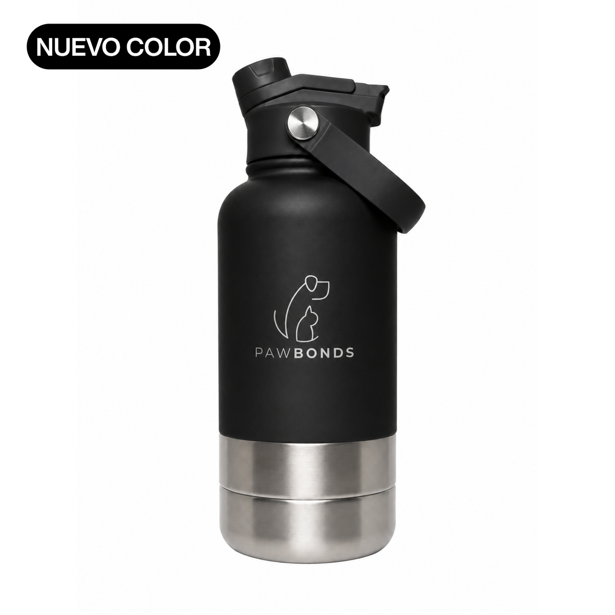 Botella Pawbonds Duo 1L Negro Onyx
