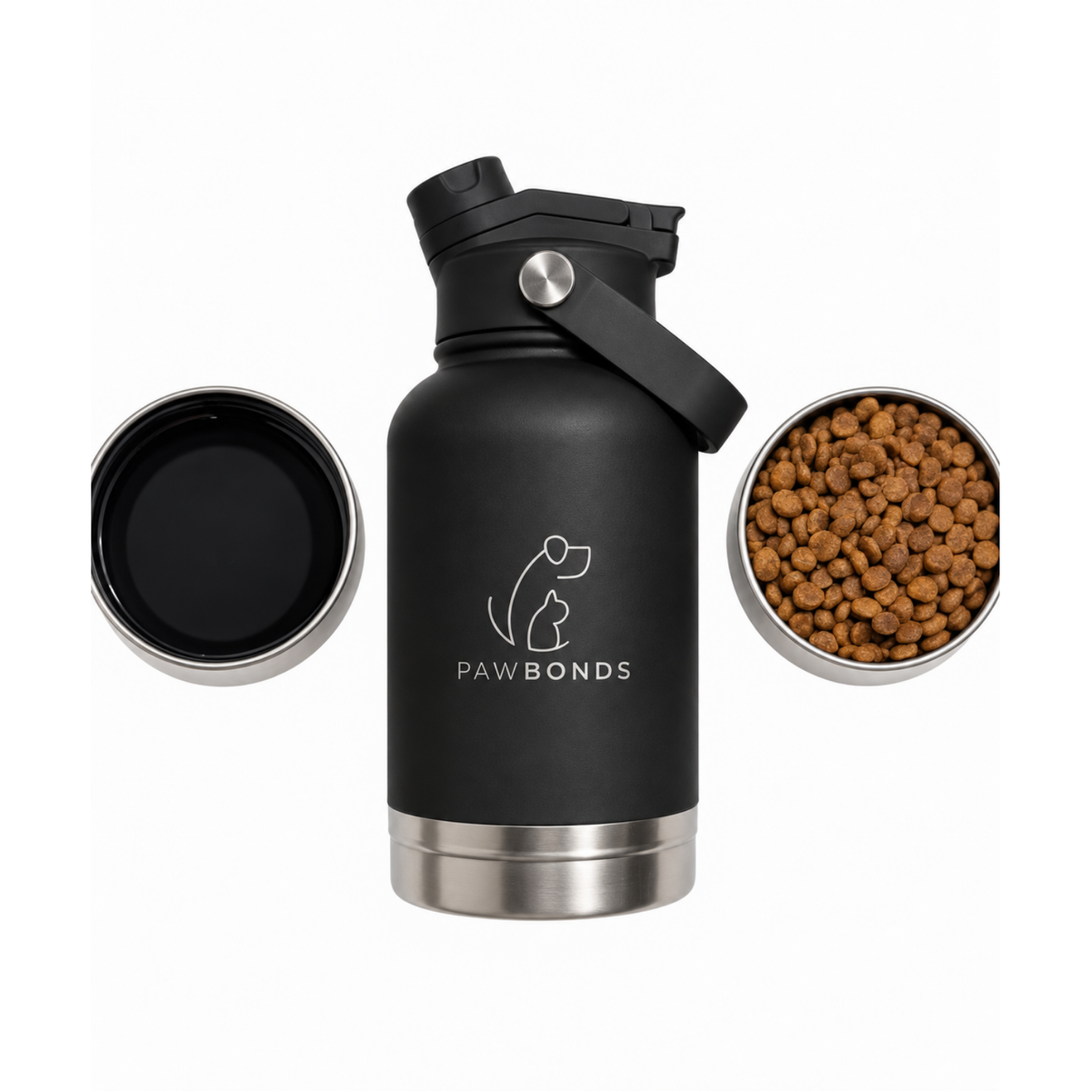 Botella Pawbonds Duo 1L Negro Onyx