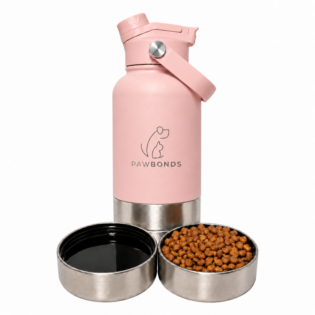 Botella Pawbonds Duo 1L Rosa Nácar