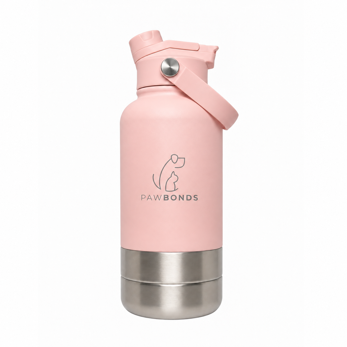 Botella Pawbonds Duo 1L Rosa Nácar