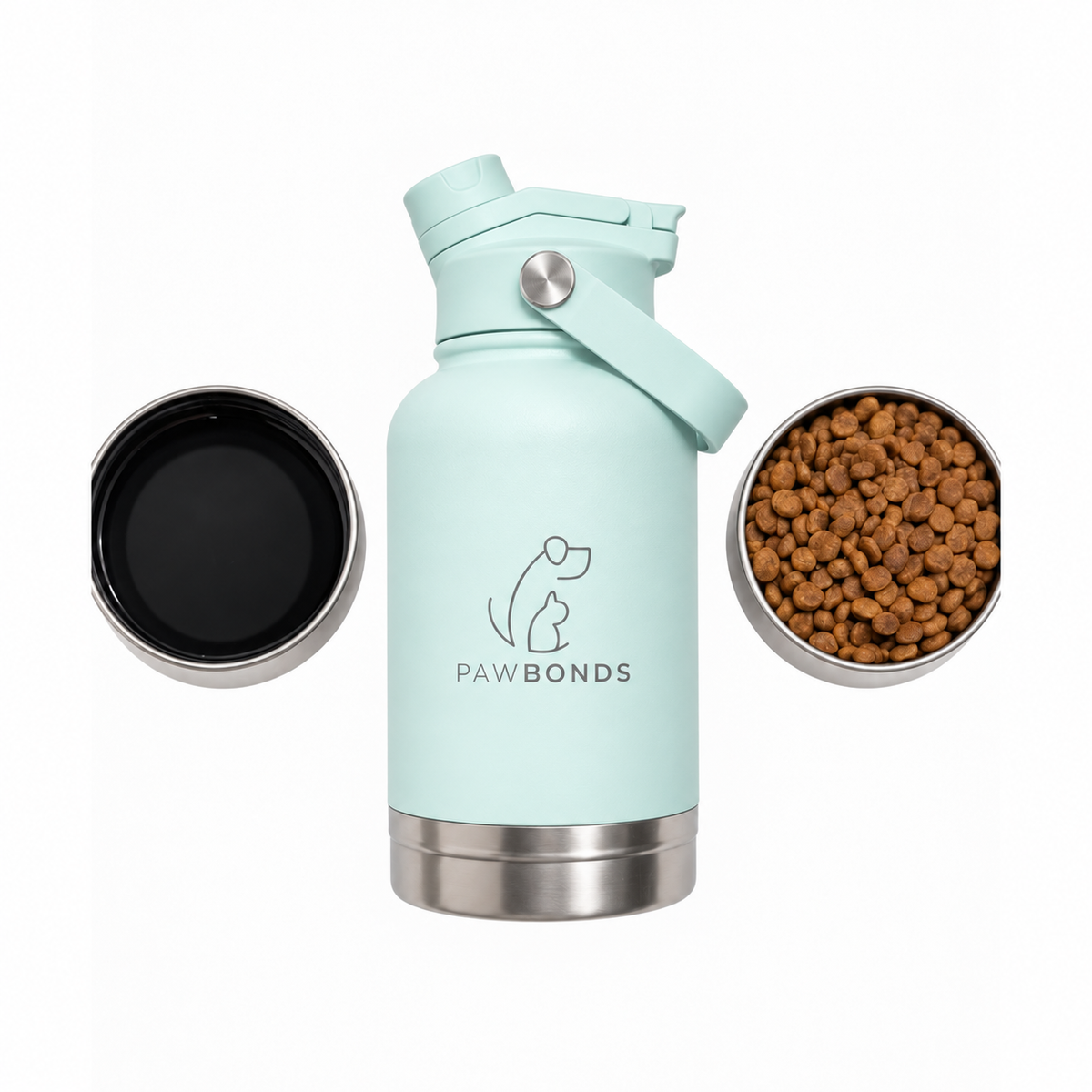Botella Pawbonds Duo 1L Turquesa Pastel